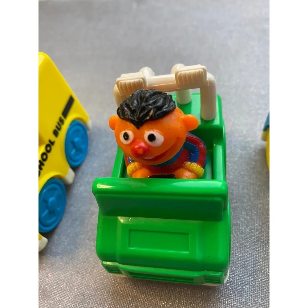 Tyco Playtime Sesame Street 1993 Cookie Monster Ernie Car Elmo Car Lot SKU20